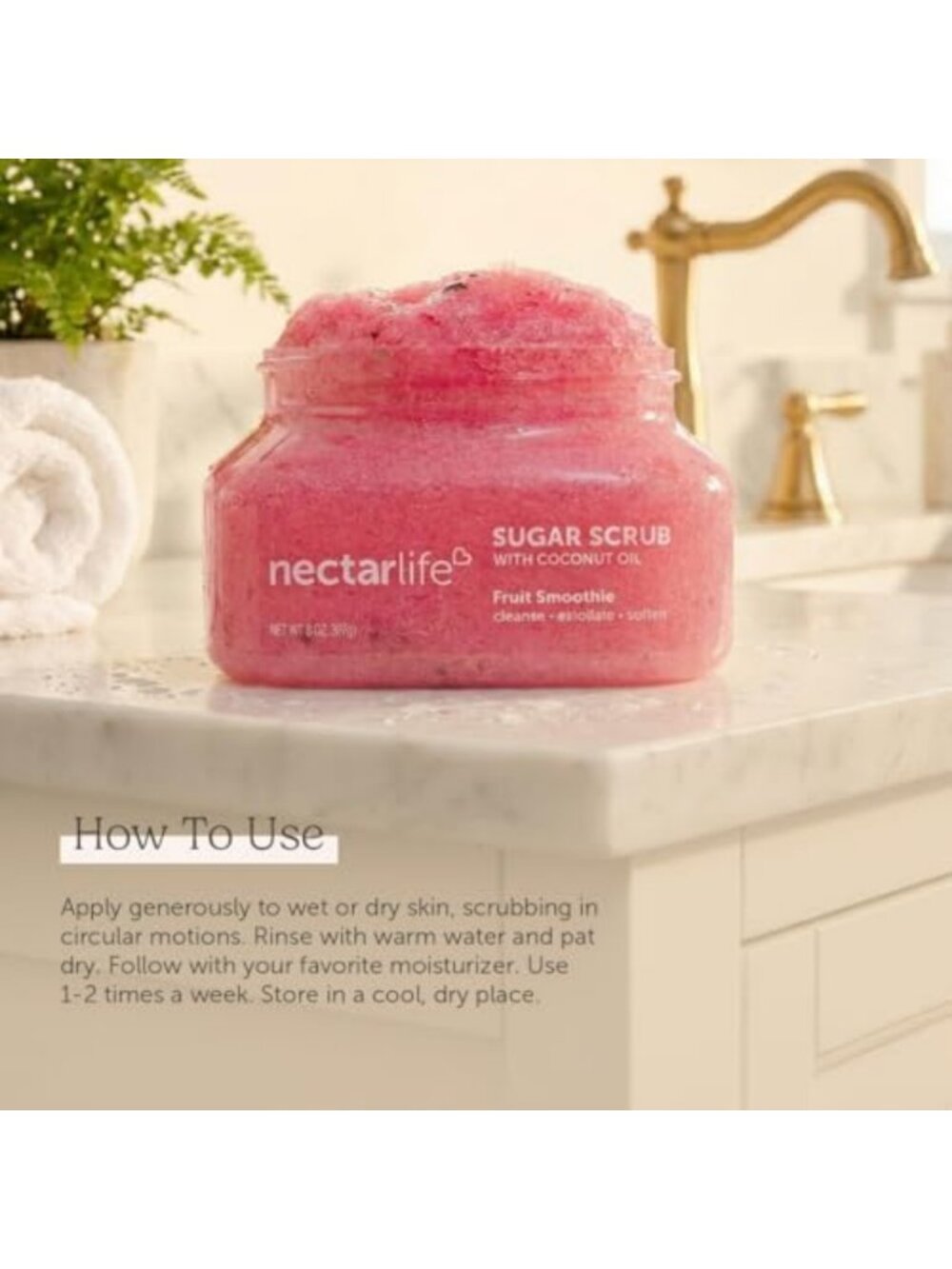 Exfoliating Vanilla Sugar Scrub - Nourishing Body Scrub for Smooth Skin (8 oz) - Picture 4 of 5